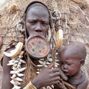 Mursi Woman and Child